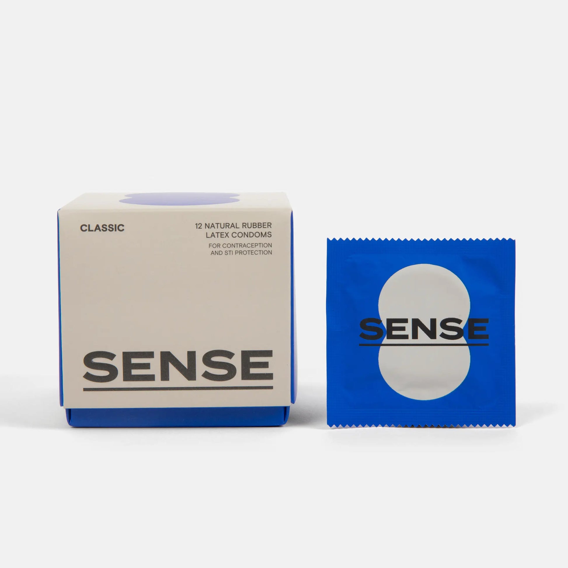 Sense premium natural rubber latex condoms 12 pack 